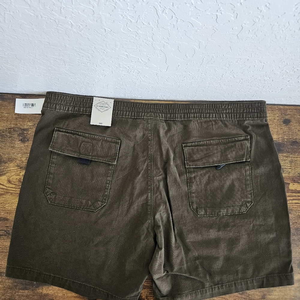Lot of 2 Mens Shorts Sz 42 Chino Board Short Khaki Brown Mutual Weave NWT casual - Picture 4 of 16
